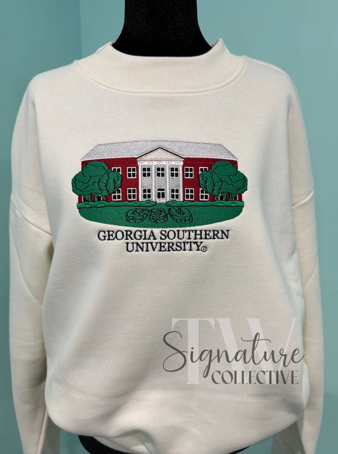 Georgia Southern embroidered mock neck