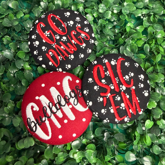 Embroidered GMC buttons